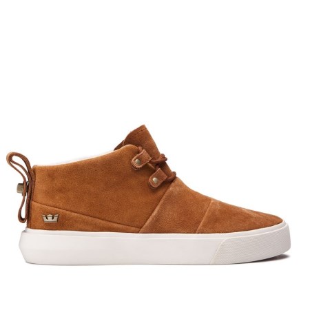 Supra Charles Womens High Tops Shoes Brown UK 10JSW